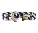 Paul Hewitt Bransoletka Phreps Rozmiar S Brass Nylon Navy Blue / White PH-PH-N-NW-S