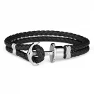 Paul Hewitt Bransoletka Phreps Rozmiar S Silver Leather Black PH-PH-L-S-B-S