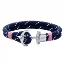 Paul Hewitt Bransoletka Phreps Rozmiar S Silver Nylon Navy Blue White Light Pink PH002308