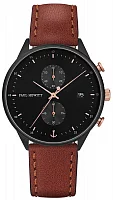 Paul Hewitt Chrono Line Black Dial Brown Leather Strap PH-C-B-BSR-1S