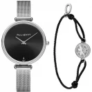 Paul Hewitt Lagoona Black Dial Silver Mesh Black Bracelet Set PH004207