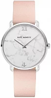 Paul Hewitt Miss Ocean White Marble Dial Pink Leather Strap PH-M-S-M-30S