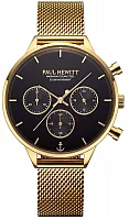 Paul Hewitt Oceanpulse Solar Chrono Black Dial Gold Mesh PH-W-0304