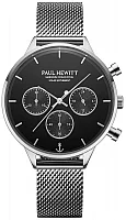 Paul Hewitt Oceanpulse Solar Chrono Black Dial Silver Mesh PH-W-0308