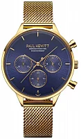 Paul Hewitt Oceanpulse Solar Chrono Blue Dial Gold Mesh PH-W-0303