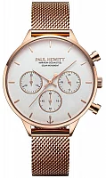 Paul Hewitt Oceanpulse Solar Chrono White Dial Rose Gold Mesh PH-W-0307