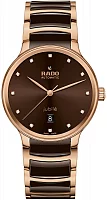 Rado Centrix Gent Automatic L Diamonds Brown Ceramic & Rose Gold PVD R30017732