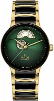 Rado Centrix Gent Automatic Open-Heart L Black Ceramic Green Dial R30008302