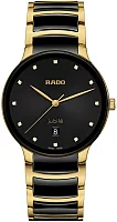 Rado Centrix Gent Diamonds Quartz L Black Ceramic R30022742