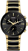 Rado Centrix Gent Quartz Chrono Black Ceramic & Yellow Gold PVD R30211152