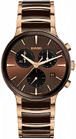 Rado Centrix Gent Quartz Chrono Brown Ceramic & Rose Gold PVD R30212302
