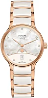 Rado Centrix Lady Quartz Date Moonphase Diamonds White Ceramic R30232922