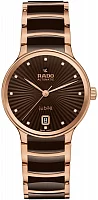Rado Centrix Lady Automatic M Diamonds Brown Ceramic & Rose Gold PVD R30037732