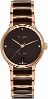 Rado Centrix Lady Diamonds Quartz M Brown Ceramic R30038712