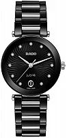 Rado Coupole Lady Quartz Jubile Black Ceramic Diamonds R22243703