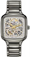 Rado True Square Gent Automatic Skeleton Sparkling L Grey Ceramic Diamonds R27083722