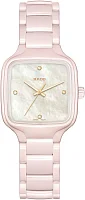 Rado True Square Lady White Pearl Diamonds S Pink Ceramic R27181902