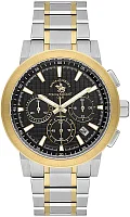 Santa Barbara Polo Legend Quartz Chrono Date Black Dial Bicolor Steel Bracelet Gold PVD SB.1.10565-4