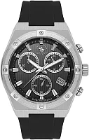 Santa Barbara Polo Legend Quartz Chrono Date Black Dial Black Silicone Strap SB.1.10659-1