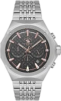 Santa Barbara Polo Legend Quartz Chrono Grey Dial Steel Bracelet SB.5.10005-3