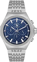 Santa Barbara Polo Legend Quartz Chrono Navy Blue Dial Steel Bracelet SB.5.10005-2