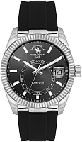 Santa Barbara Polo Legend Quartz Date Black Dial Black Silicone Strap SB.1.10669-1