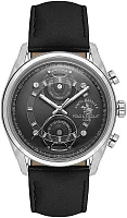 Santa Barbara Polo Legend Quartz Day-Date Black Dial Black Leather Strap SB.1.10667-1