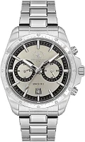 Santa Barbara Polo Legend Quartz Chrono Date Brown Dial Steel Bracelet SB.1.10698-1