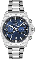 Santa Barbara Polo Legend Quartz Chrono Date Navy Dial Steel Bracelet SB.1.10698-3