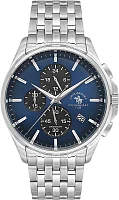 Santa Barbara Polo Legend Quartz Chrono Date Navy Dial Steel Bracelet SB.4.10041-3