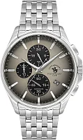 Santa Barbara Polo Legend Quartz Chrono Date Grey Dial Steel Bracelet SB.4.10041-5