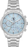 Santa Barbara Polo Legend Quartz Chrono Date Blue Dial Steel Bracelet SB.4.10047-5