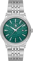 Santa Barbara Polo Noble Quartz Date Sea Blue Dial Steel Bracelet SB.4.10037-4