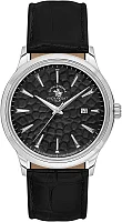 Santa Barbara Polo Noble Quartz Date Black Dial Black Leather Strap SB.4.10038-2