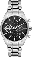 Santa Barbara Polo Legend Quartz Chrono Date Black Dial Steel Bracelet SB.4.10051-2