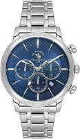 Santa Barbara Polo Legend Quartz Chrono Date Navy Dial Steel Bracelet SB.4.10046-3