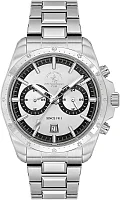 Santa Barbara Polo Legend Quartz Chrono Date Silver Dial Steel Bracelet SB.1.10698-6
