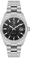 Santa Barbara Polo Legend Quartz Date Black Dial Steel Bracelet SB.1.10598-1