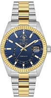 Santa Barbara Polo Legend Quartz Date Navy Dial Bicolor Steel Bracelet Gold PVD SB.1.10598-5