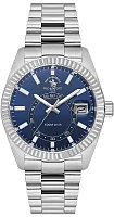 Santa Barbara Polo Legend Quartz Date Navy Dial Steel Bracelet SB.1.10598-3