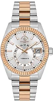 Santa Barbara Polo Legend Quartz Date Silver Dial Bicolor Steel Bracelet Rose Gold PVD SB.1.10598-9