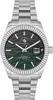 Santa Barbara Polo Luxury Automatic Date Green Dial Steel Bracelet SB.1.10654-3
