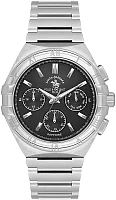 Santa Barbara Polo Luxury Quartz Day-Date Black Dial Steel Bracelet SB.1.10548-1