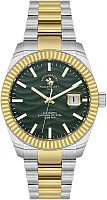 Santa Barbara Polo Luxury Automatic Date Green Dial Bicolor Steel Bracelet Gold PVD SB.1.10654-5