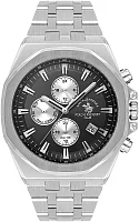 Santa Barbara Polo Luxury Quartz Day-Date Multifunction GMT Black Dial Steel Bracelet SB.1.10546-2