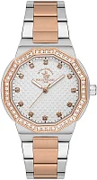 Santa Barbara Polo Unique Lady Quartz Silver Dial Bicolor Steel Bracelet SB.1.10552-5
