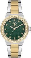 Santa Barbara Polo Unique Lady Quartz Green Dial Bicolor Steel Bracelet SB.1.10552-4