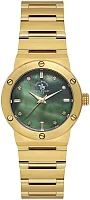 Santa Barbara Polo Unique Lady Quartz Green Pearl Dial Gold Steel Bracelet Gold PVD SB.1.10664-3