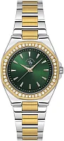 Santa Barbara Polo Unique Lady Quartz Green Dial Bicolor Steel Bracelet Gold PVD SB.1.10647-5