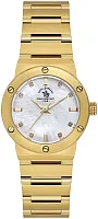 Santa Barbara Polo Unique Lady Quartz Silver Pearl Dial Gold Steel Bracelet Gold PVD SB.1.10664-2